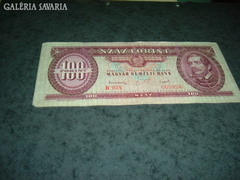 Eladó egy 1949 - ben kibocsátott, 100 Ft - os bankjegy