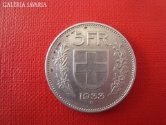 5 frank Svájc 1933