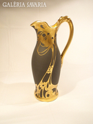 Limoges porcelán karaffa szecessziós arany rátét kb 1890