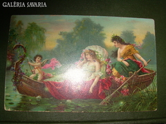 romantikus antik képeslap 1909