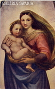 Képeslap. Jézus Szüz Máriával Futott: az 50-es évekbő