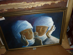 S/ oil painting marked '92.