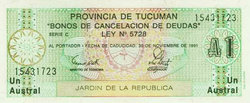 Argentina 1 Austral 1991 Unc Regionális Pénz!!