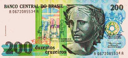 Brazília 200 cruzeiros 1992 Unc