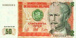 Peru 50 Intis 1987  Unc