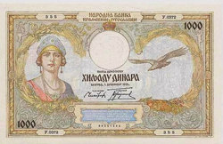 Jugoszlávia 1000 dinár 1931 Unc