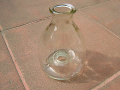 kb. 100 éves antik üveg légyfogó - légy mintákkal az o