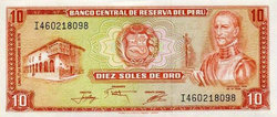 Peru 10 soles 1976  Unc