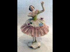 Y903 K9 Régi Volkstedter porcelán balerina 13 cm