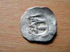 Középkori ezüst fillér R