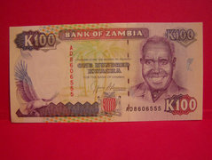 100 Kwacha - Zambia / 1991 / UNC.