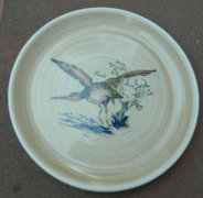 Sarreguemines French porcelain: wild duck decorative bowl