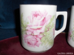 Gyönyörű rózsás Zsolnay csésze - 3 db - hibátlanok