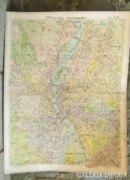 Budapest térkép 1947- kartonra kasirozva(@P)