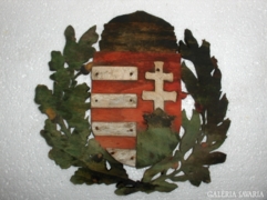 Fából készített címer - 1942-43 - kézi munka 