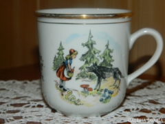 Antique Czechoslovak mug with fairytale pattern