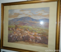  Bölcskey Ferenc  akvarell : Solymár 1956-ban 