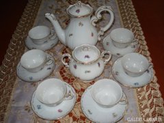 zsolnay barokk 6 személyes kávéskészlet