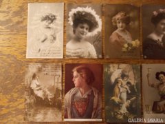 régi képeslapok - hölgyek