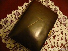 Régi barna, bőr kötéses imakönyv
