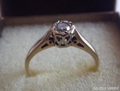 Arany gémánt gyűrű 0.15 ct