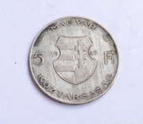 Kossuth 5 Forint 1947 Ezüst