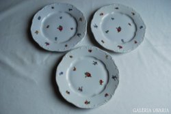 Régi Zsolnay kis virágos tányérok 3db 16 cm