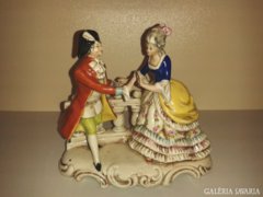 Altwien, régi, német porcelán, táncoló barokk figurák