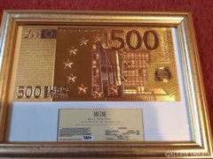 KARÁCSONYI AKCIÓ! 24 karátos arany 500 Euro bankjegy