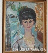 Szilvásy pal: a woman's portrait - guaranteed original