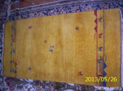 sárga nepáli kézi szőnyeg