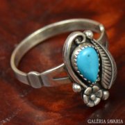 Antik ezüst türkiz köves gyűrű