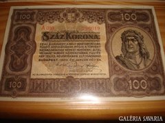 1920 - as 100 korona Hajtatlan