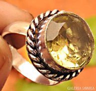 925-ös ezüsttel bevont citrin gyűrű
