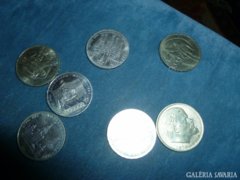 7 db különböző 1 rubeles pénzérme