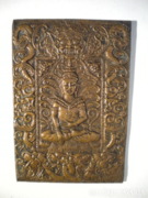P275 T0 Régi buddhista bronz szerű szentkép