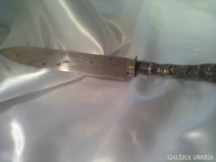 Antik ezüst nyelű torta vágó kés