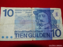 10 Gulden, Holland, 1968.