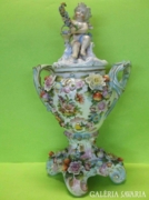 Antik Sitzendorfi fedeles váza
