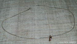 Antik filigrán nyaklánc félszív köves  érmével