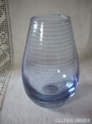 Kék csíkos kisebb váza