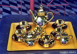Antik 6sz. Arany színű teás kávés készlet, olcsón