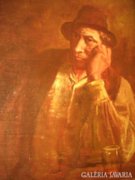 Szüle Péter(1886-1944)Merengő.Rembrandt hatású kép