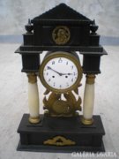 Antik két oszlopos biedermeier kandalló óra
