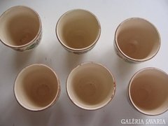 6 személyes,jelzett Karcagi kerámia pohár készlet