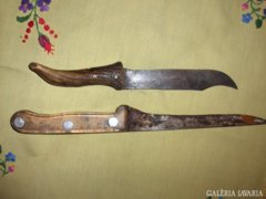 Vadász tőr és egyedi készítésű régi kés