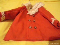 antik baba kabát vert csipke gallérral 