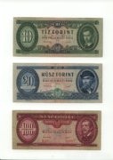 Rákosi lot 1949 10-20-100 Forint