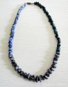 Malachit-hematit-lápisz lazulis nyaklánc, 50 cm