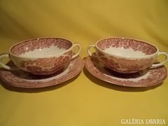 2 darab angol jelenetes leveses csésze 